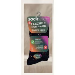 SockStation - Flexible Non Elastic - Diabetic Socks - Horizon Socks - Sizes 6-11 - 12 Pairs Pack
