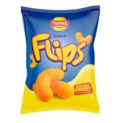 (2 FOR £1.50) Twins Snacks Flips Extra Cheesy 6x16G - BBE 03/2027