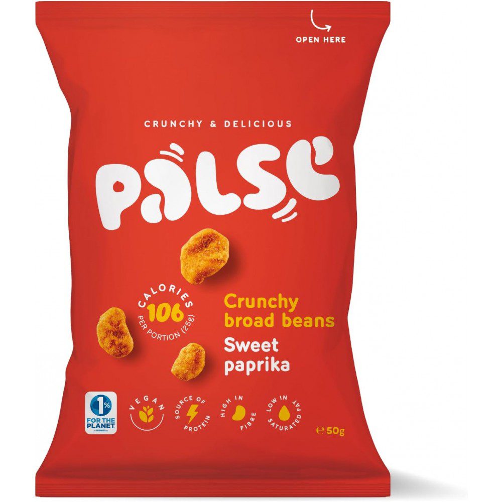 (2 FOR £1.50) Pulse - Crunchy Broad Beans - Sweet Paprika - BBE 08/2026