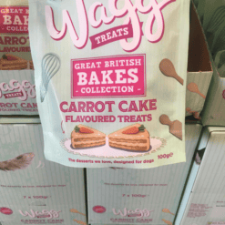 (2 FOR £1.00) Wagg Treats - Carrot Cake Flavour - 100g BBE 01/27