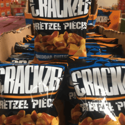 (2 FOR £1.00) Crackzel - Chedder Cheese Pretzel Pieces - 85g BBE 06/26