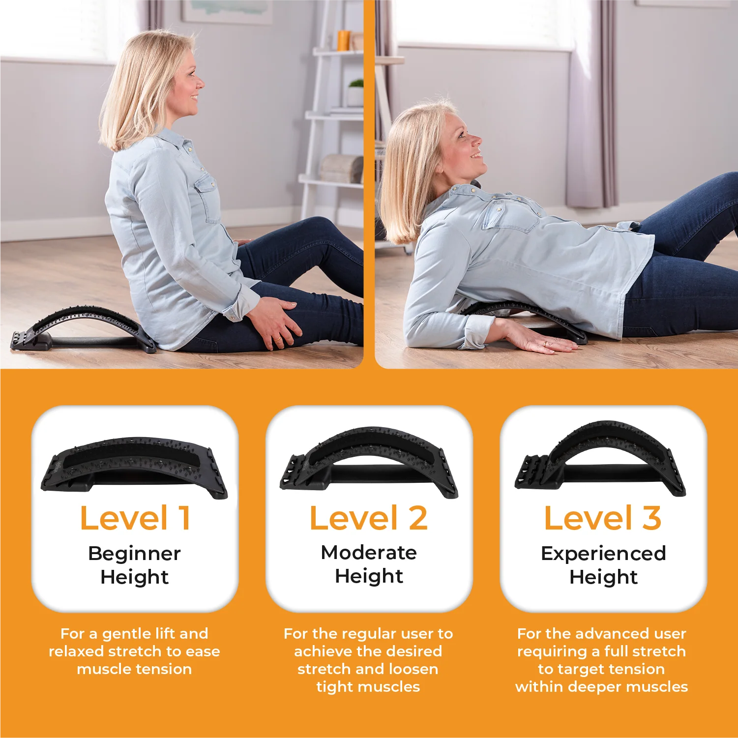 LyfeFocus - Back Stretcher - S1 (Black)