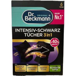 Dr. Beckmann Intensive Black Cloths | for Intense Black and Smooth Fibres | 6 Cloths