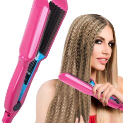 Hair Crimper for Women and Girls, Volumizing Crimping Iron with 5 Heat Setting Corrugation Crimper Hair Iron, 30s Rapid Heating, Ceramic Plate Crimping Hair Iron Hair Crimper for Fluffy Hairstyle