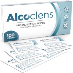 Alcoclens - Pre injection wipes - 70% Isopropyl alcohol - 100 pieces