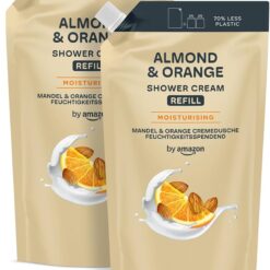Amazon - Shower cream refill - Almond and orange - Moisturising - 2x1000ml