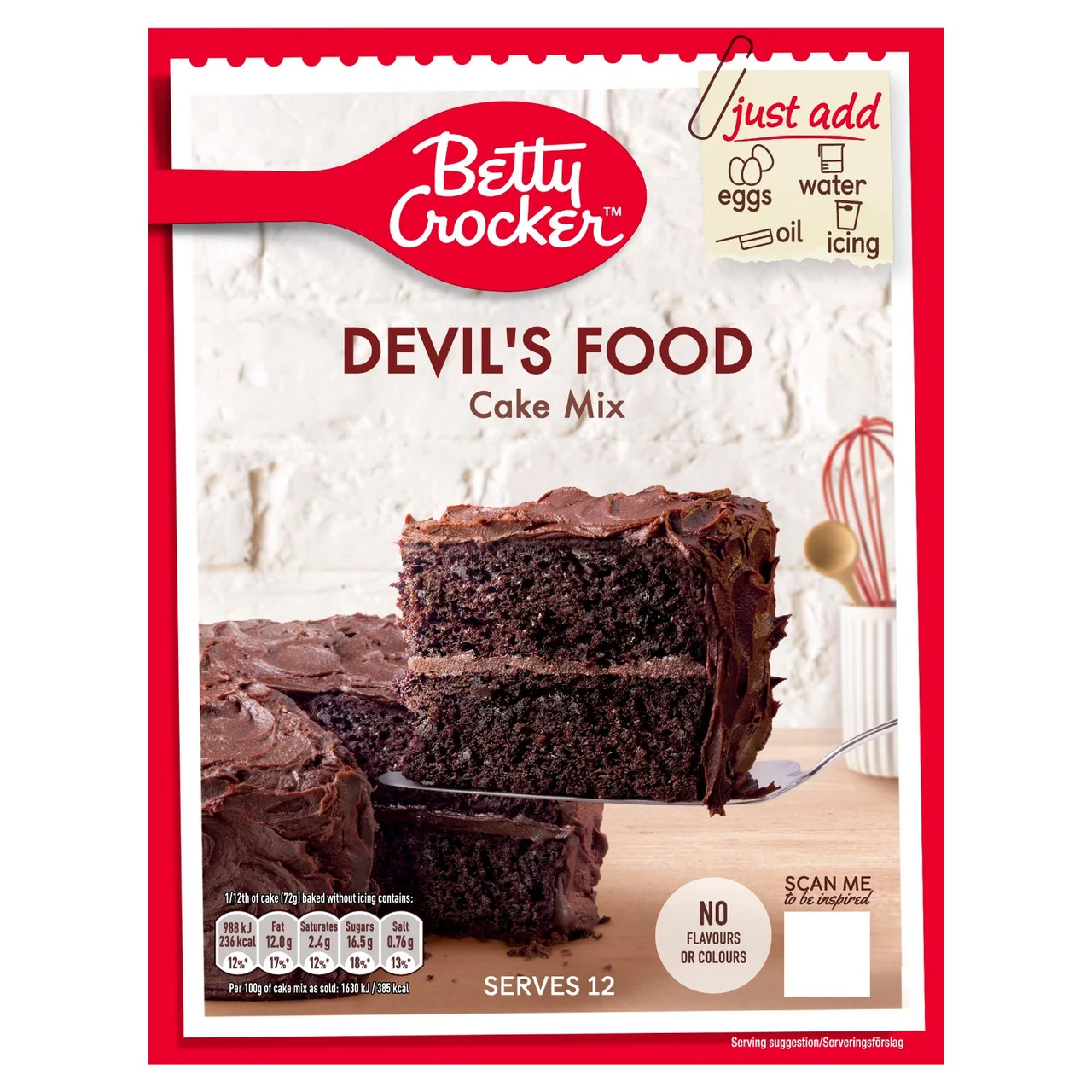 Betty Crocker - Devils food cake mix - BBE 08/2026