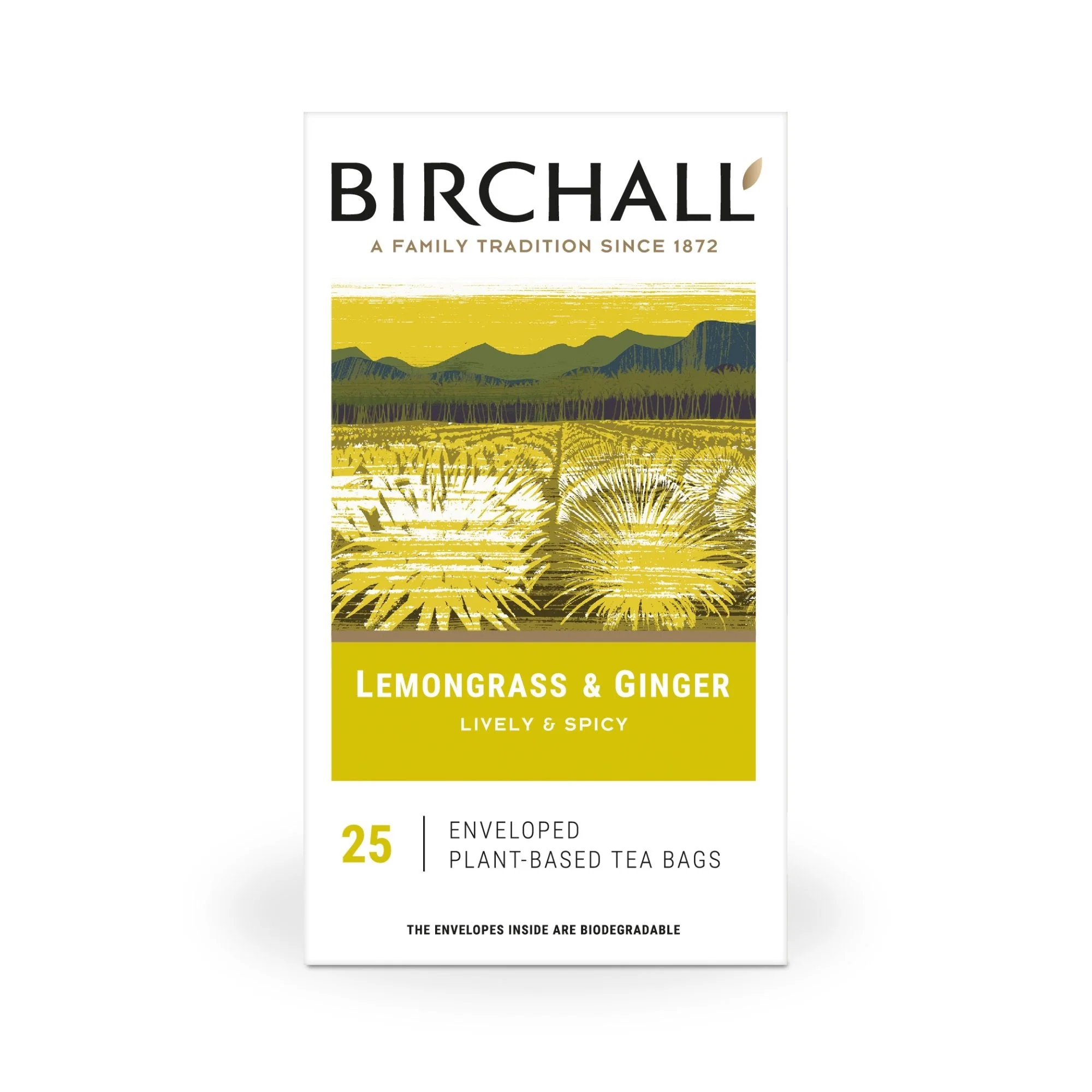 Birchall - Lemongrass and ginger - 25 plant based tea bags - BBE 02/2028