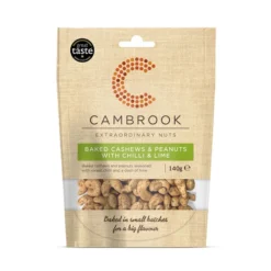 Cambrook - Baked cashews and peanuts - Chili and lime - 140g - BBE 03/2026