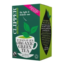 Clipper - 40 bags organic green tea - Light and delicate - BBE 06/2028