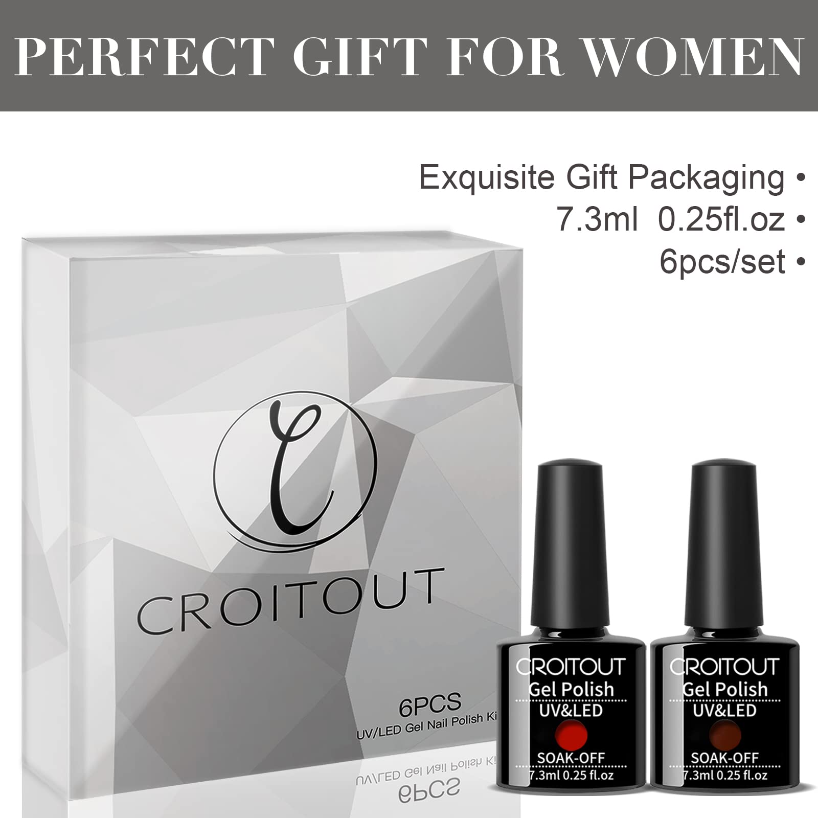 Croitout - 6PCS - UV/LED gel nail polish kit