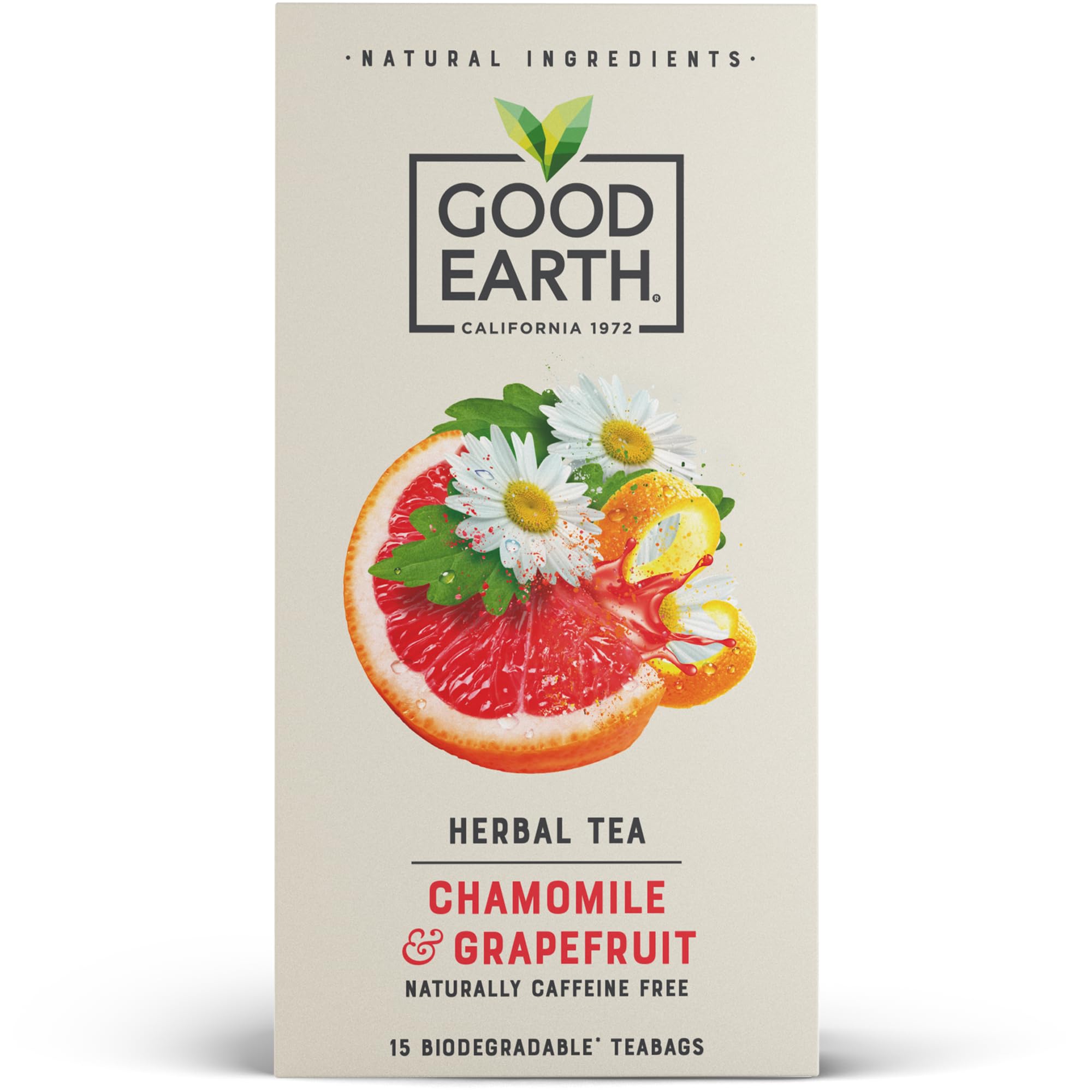 Good earth - Herbal tea - Chamomile and grapefruit - 15 bags - 21g - BBE 11/2026