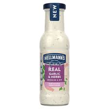 (3 FOR £1.00) Hellmans - Real garlic and herb dressing dip - 250ml - BBE 01/2026