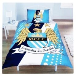 Manchester City FC stripe single duvet