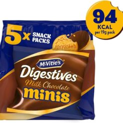 (2 FOR £1.50) McVities - 5 x Digestive snack pack - Milk Chocolate - 95g - BBE 10/2026