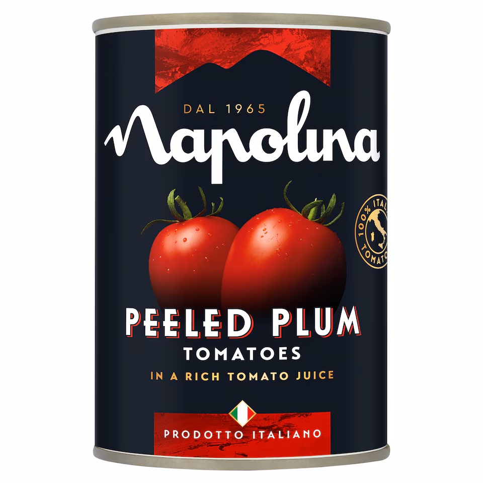 (2 FOR £1.50) Napolina - Peeled plum tomatoes - 400g - BBE 08/2026
