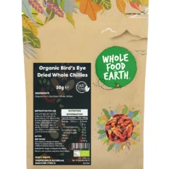 Whole food earth - Organic bird's eye dried whole chillies - 50g