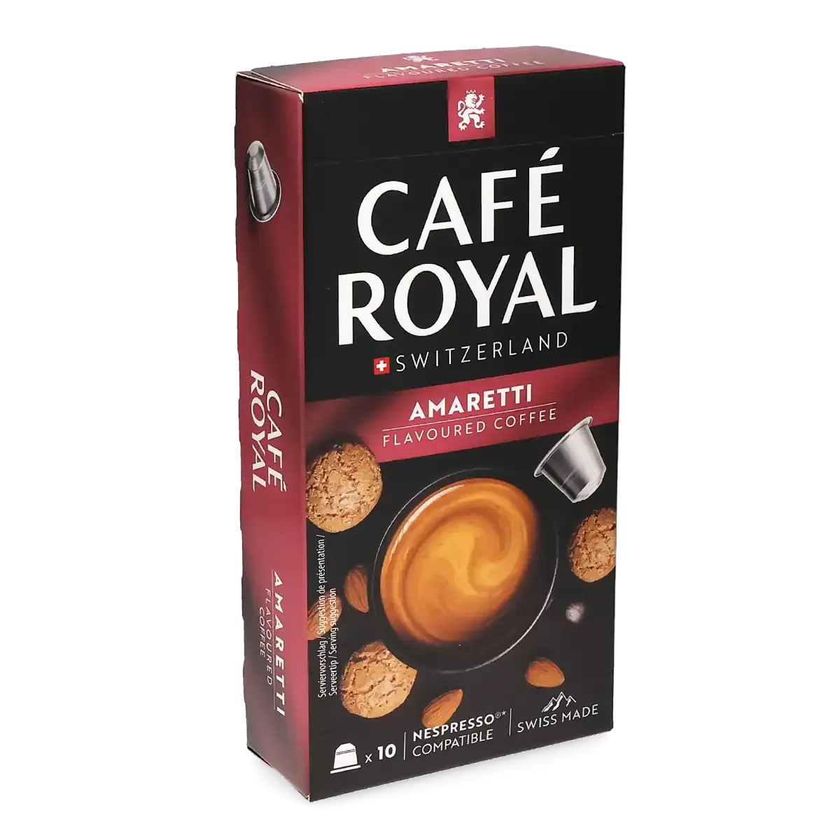 Cafe royal - Amaretti flavoured coffee - 10 pods - 50g - BBE 08/2026