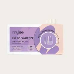 mylee - fix n flash tips - Pre shaped gel nail extensions - Extra short square