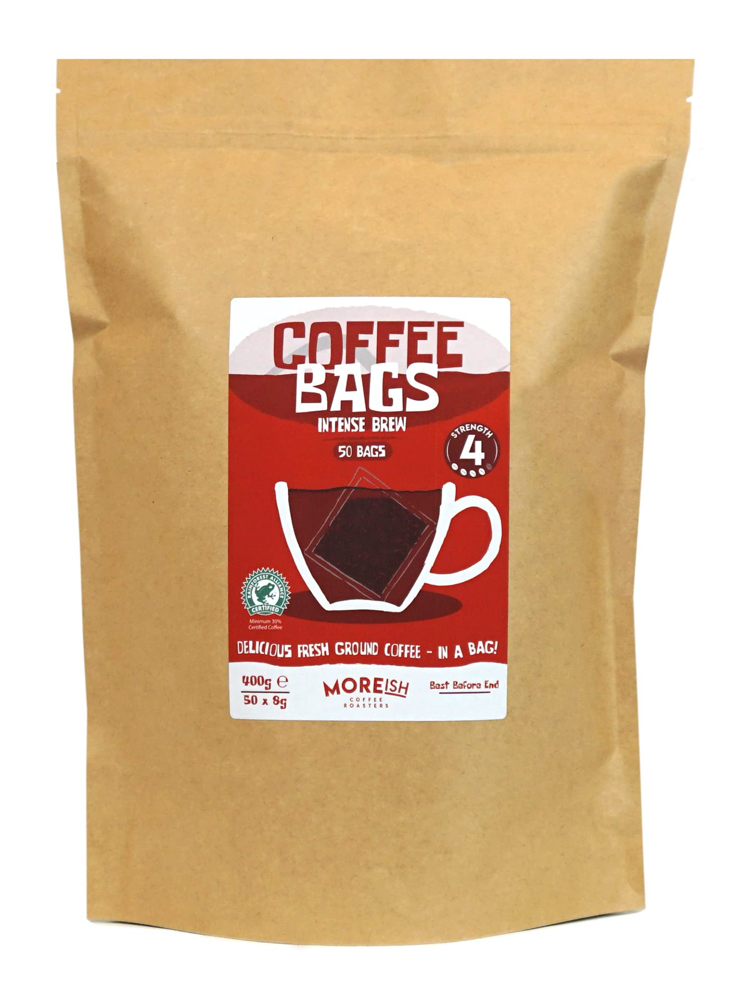 Moreish - Coffee bags - Intense brew - 50x8g - BBE 09/2026